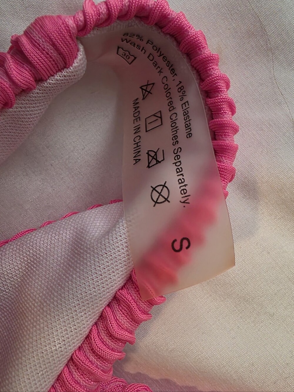 Shein- Pink Ruffled Bikini Set- Size Small - Picture 2 of 2